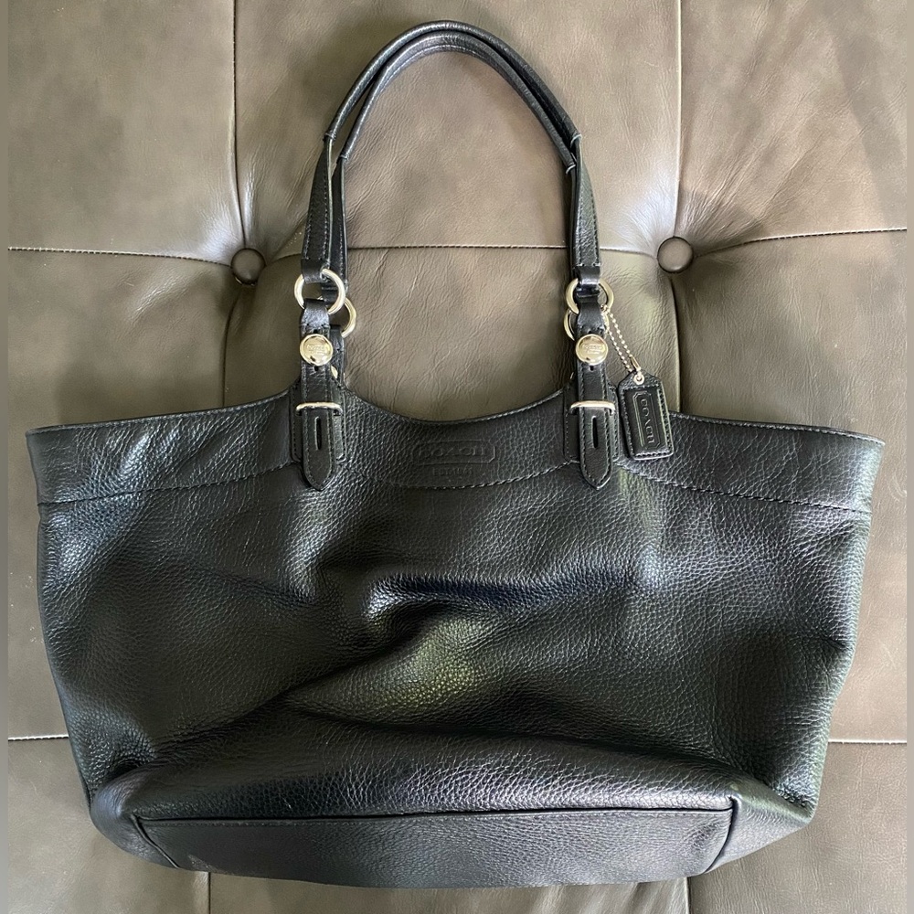 COACH Pebble Leather Carly Tote